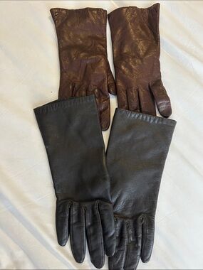 Fashion trending !! Leather vintage gloves